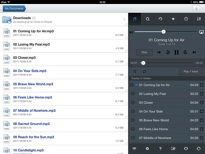 iPad MusicPlayer